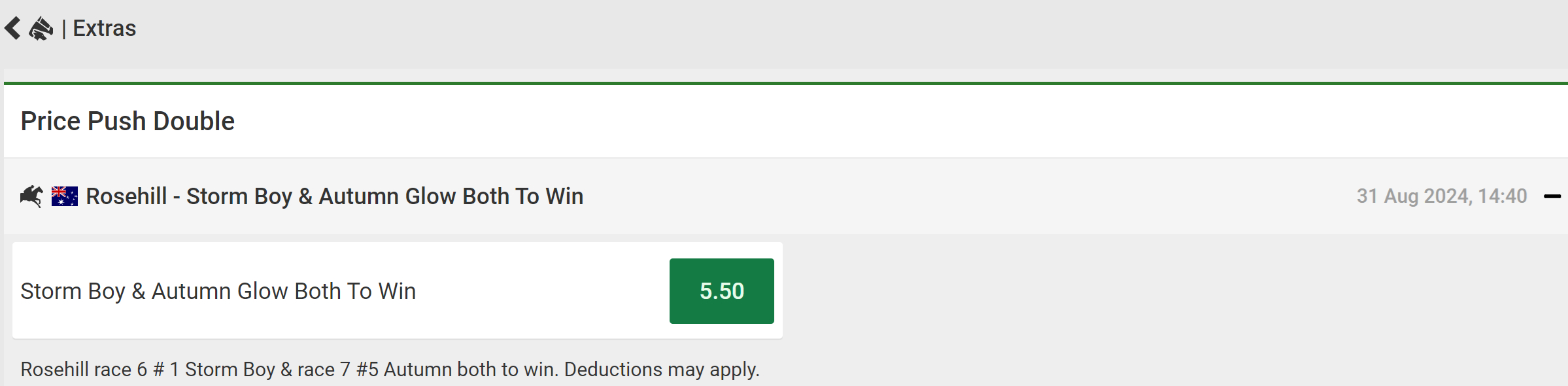 Aug 31 double